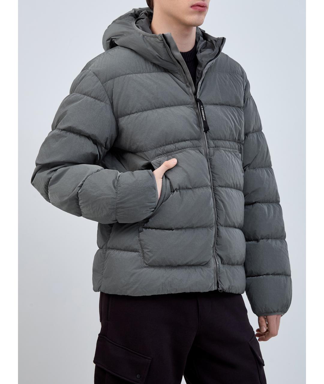 CP COMPANY Серый полиамидовый пуховик, фото 3
