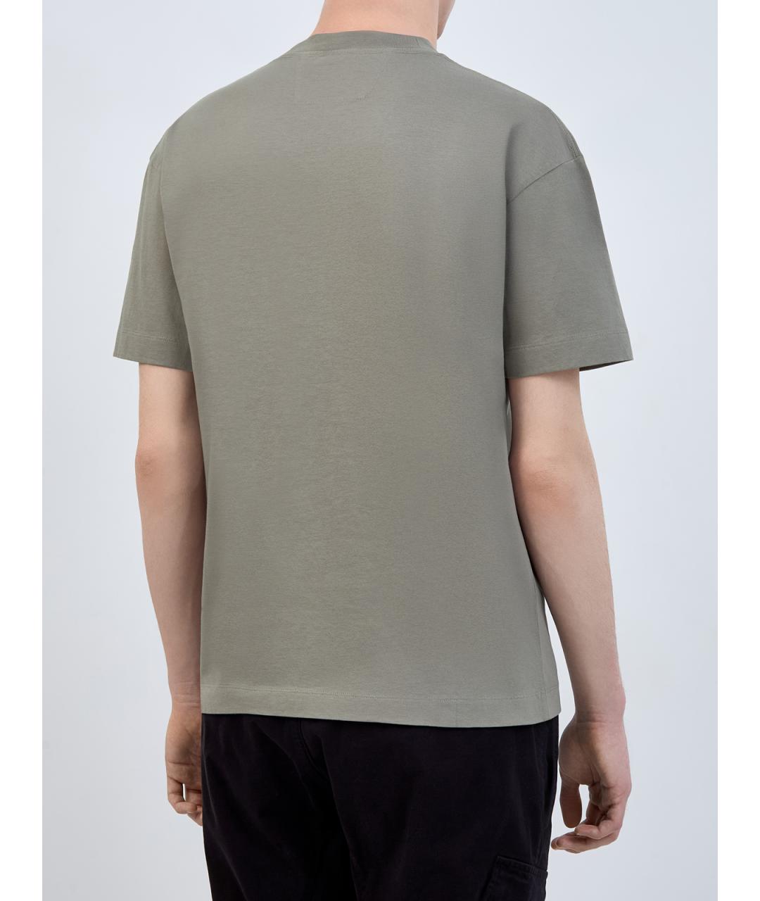 CP COMPANY Хаки хлопковая футболка, фото 4