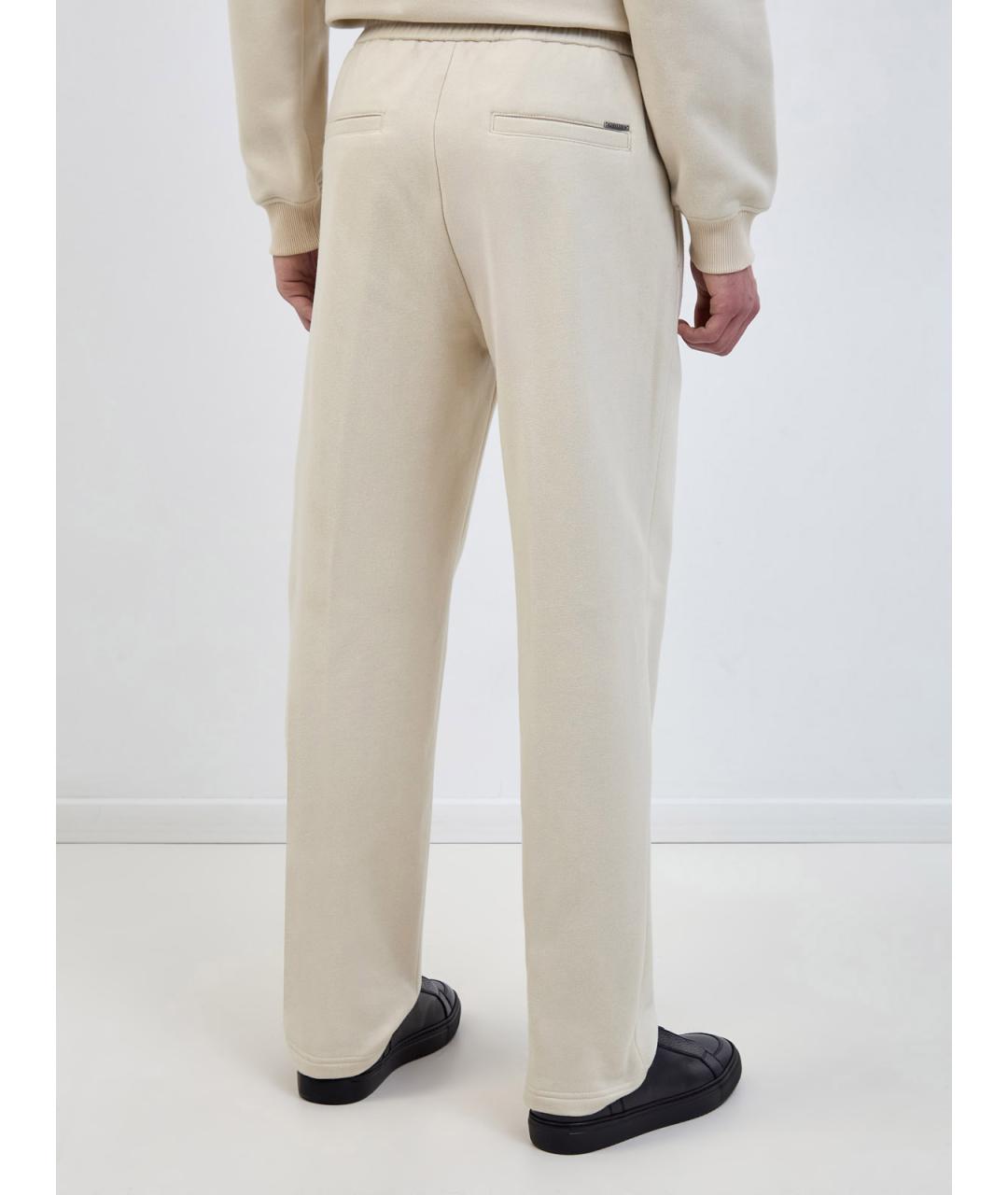PESERICO Бежевые шерстяные повседневные брюки, фото 4
