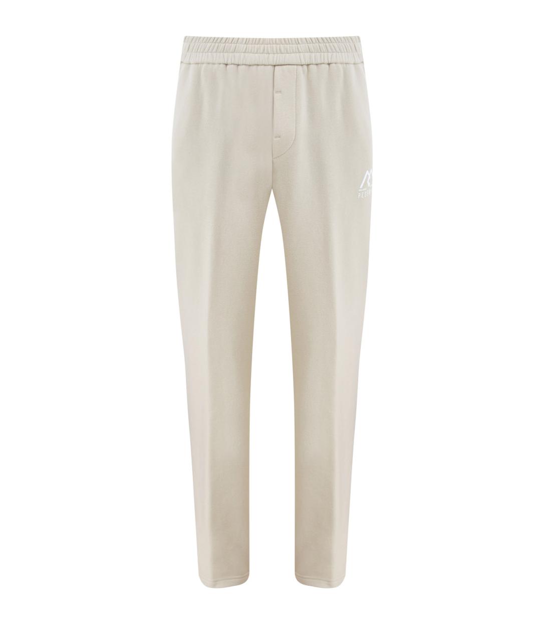PESERICO Бежевые шерстяные повседневные брюки, фото 1