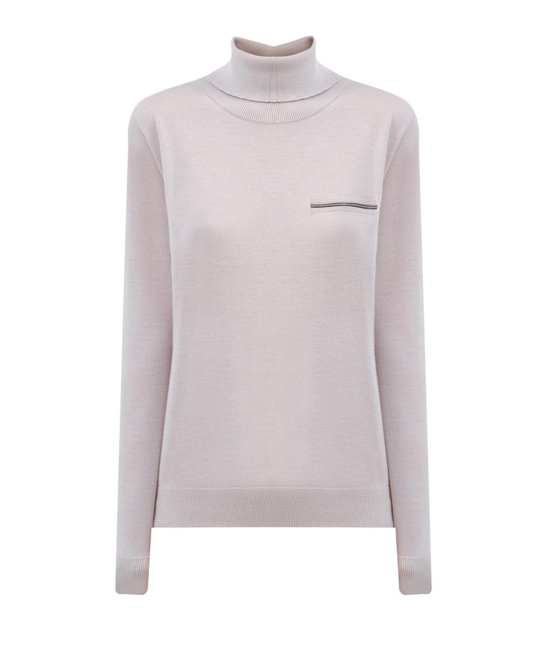 PESERICO Бежевая кашемировая водолазка, фото 1