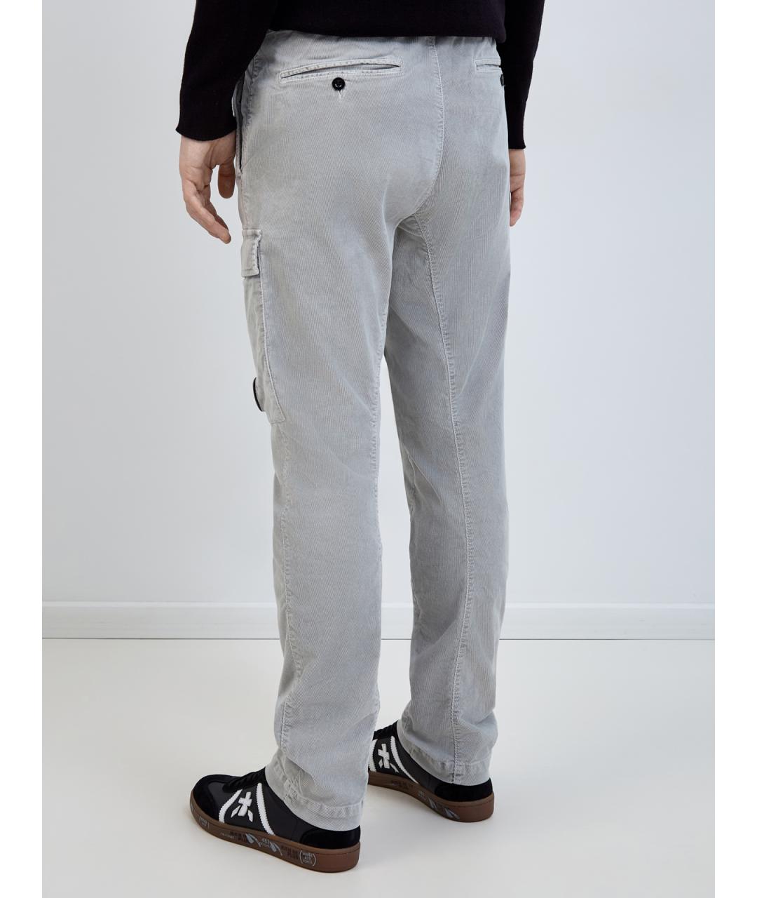 CP COMPANY Серые хлопковые повседневные брюки, фото 4