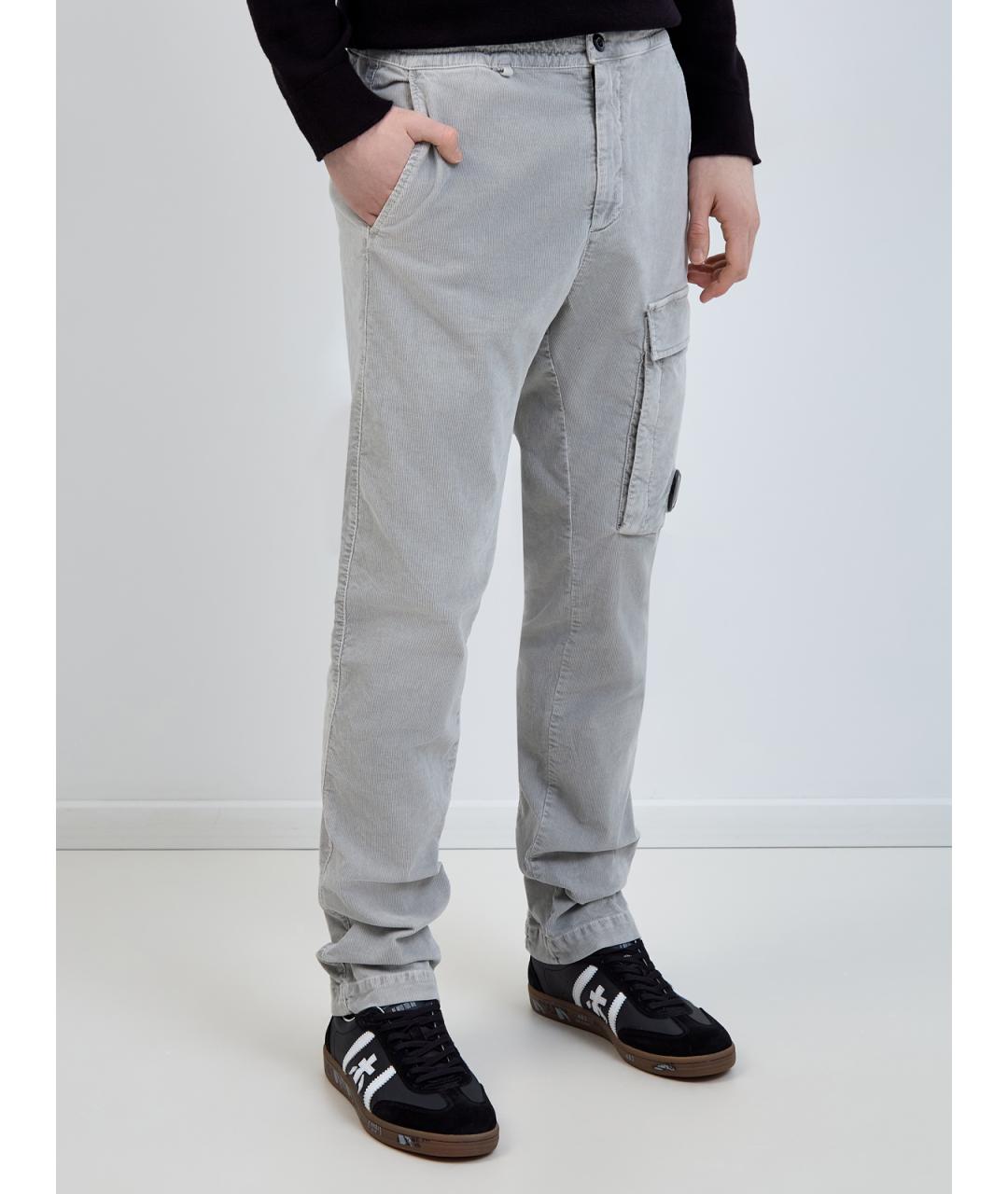 CP COMPANY Серые хлопковые повседневные брюки, фото 3