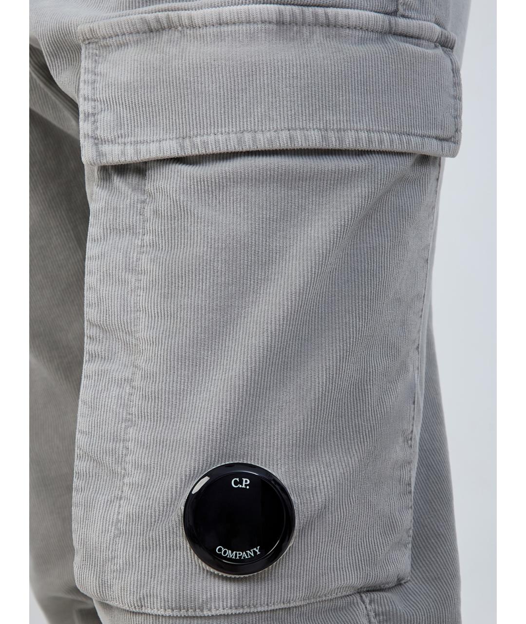 CP COMPANY Серые хлопковые повседневные брюки, фото 6