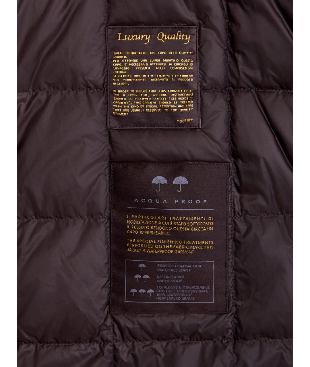 MOORER Черный полиэстеровый пуховик, фото 5
