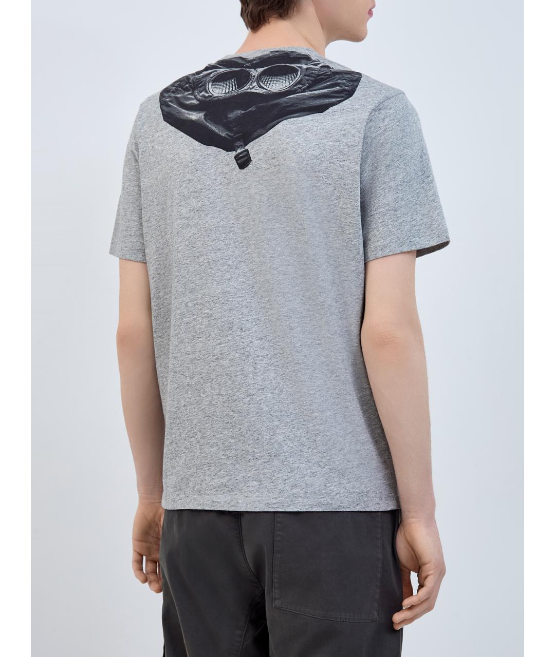 CP COMPANY Серая хлопковая футболка, фото 4