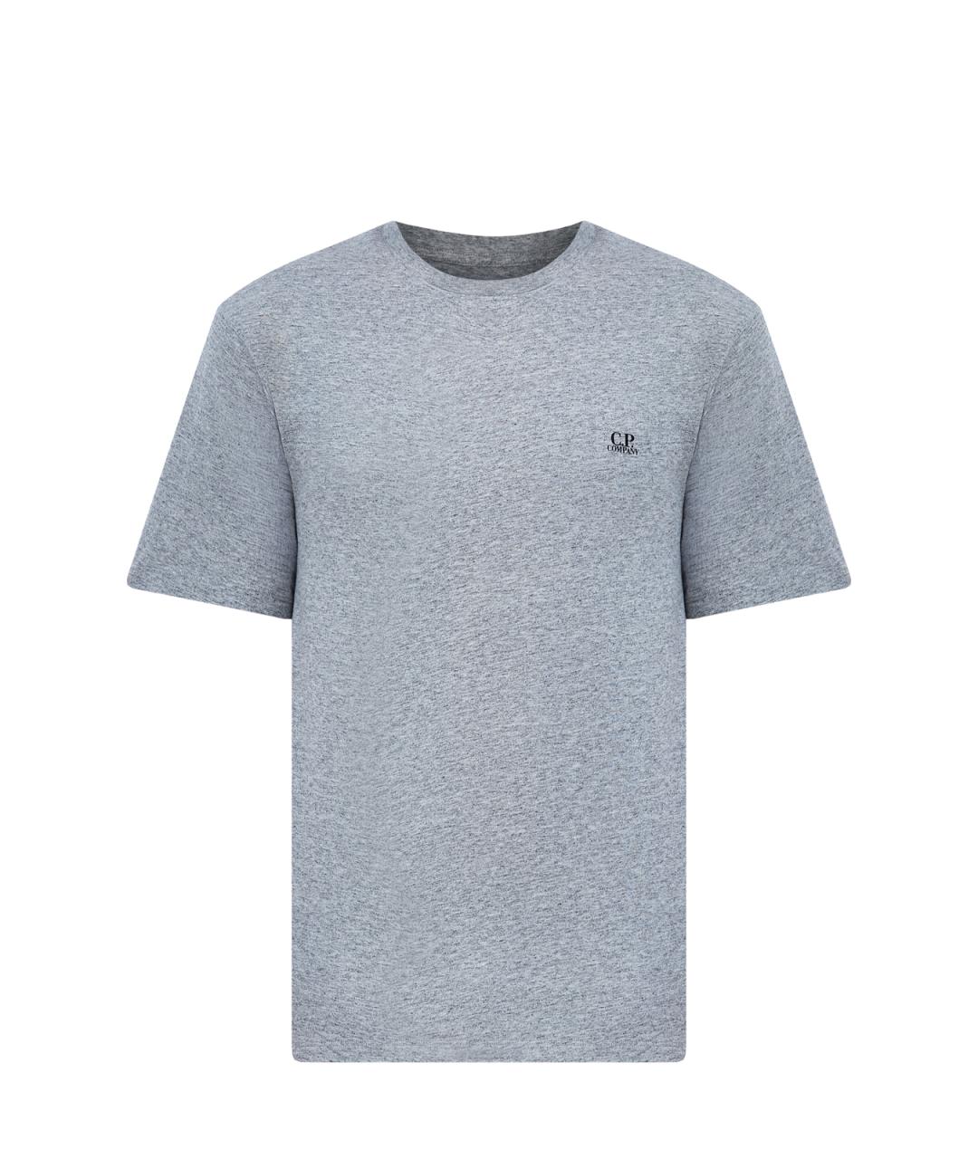 CP COMPANY Серая хлопковая футболка, фото 1