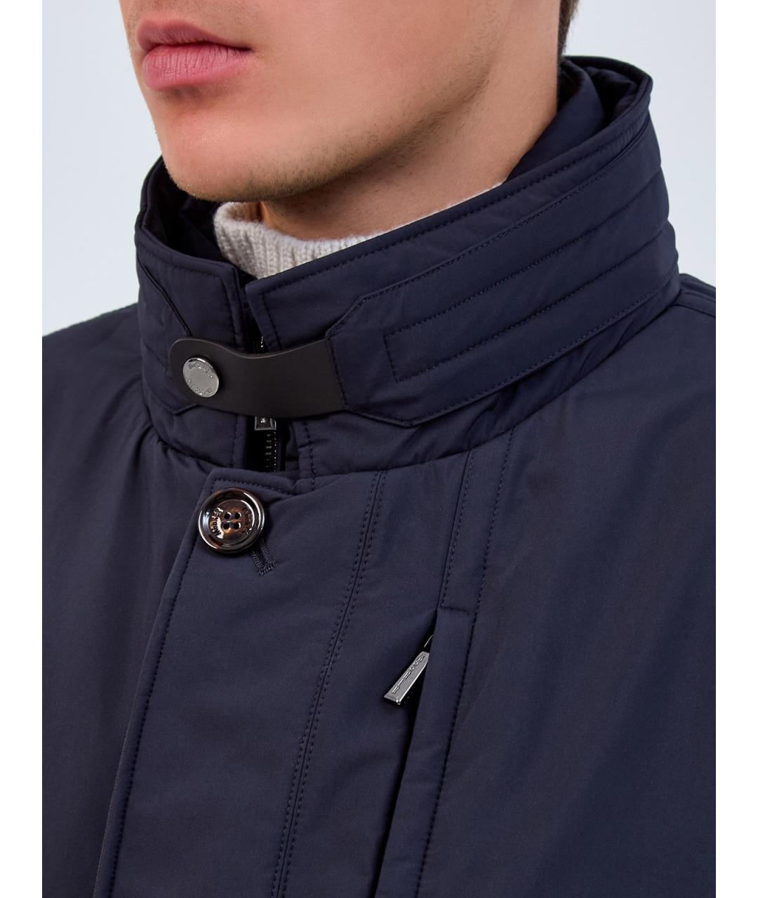 MOORER Синий полиэстеровый пуховик, фото 6