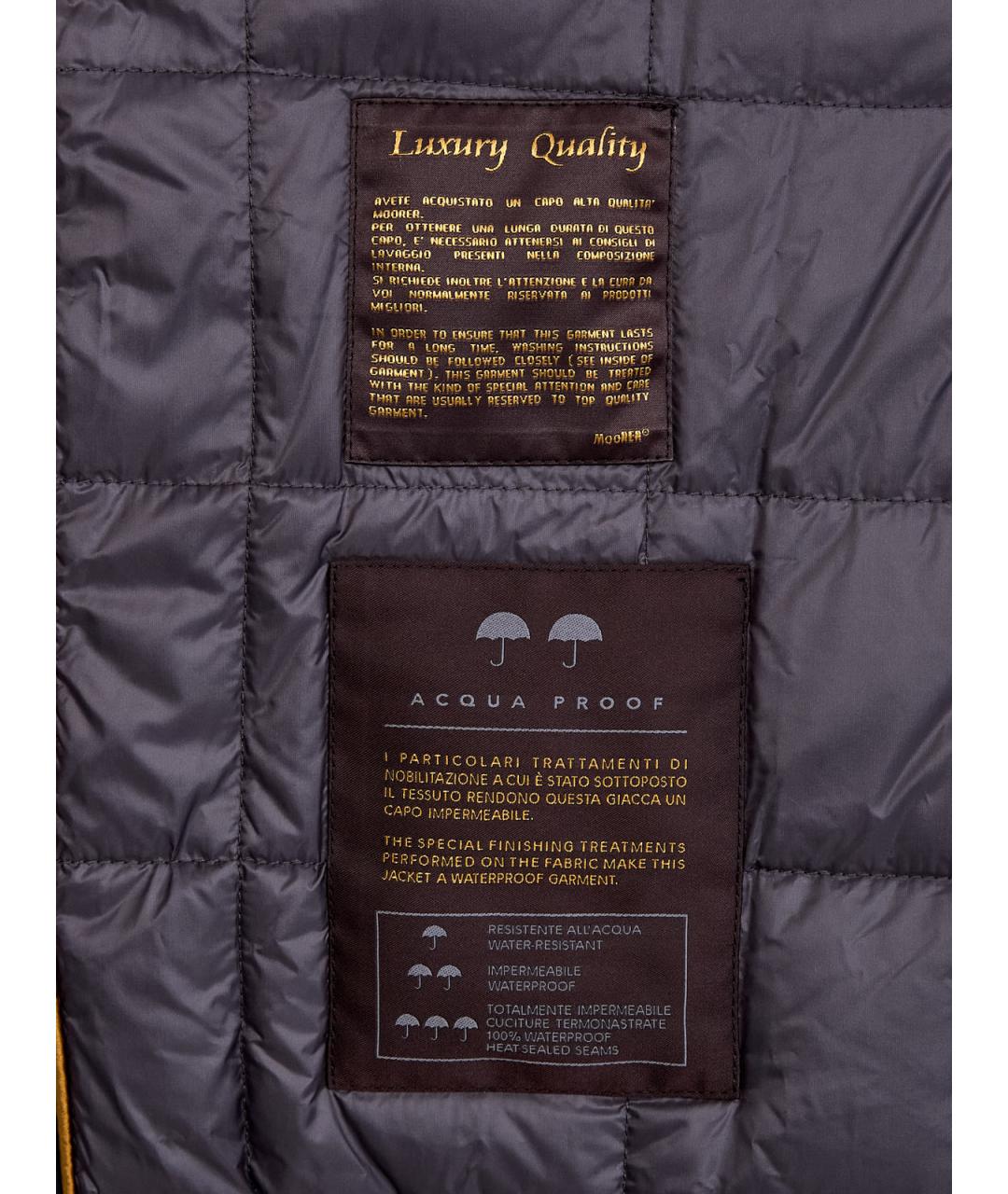 MOORER Синий полиэстеровый пуховик, фото 8