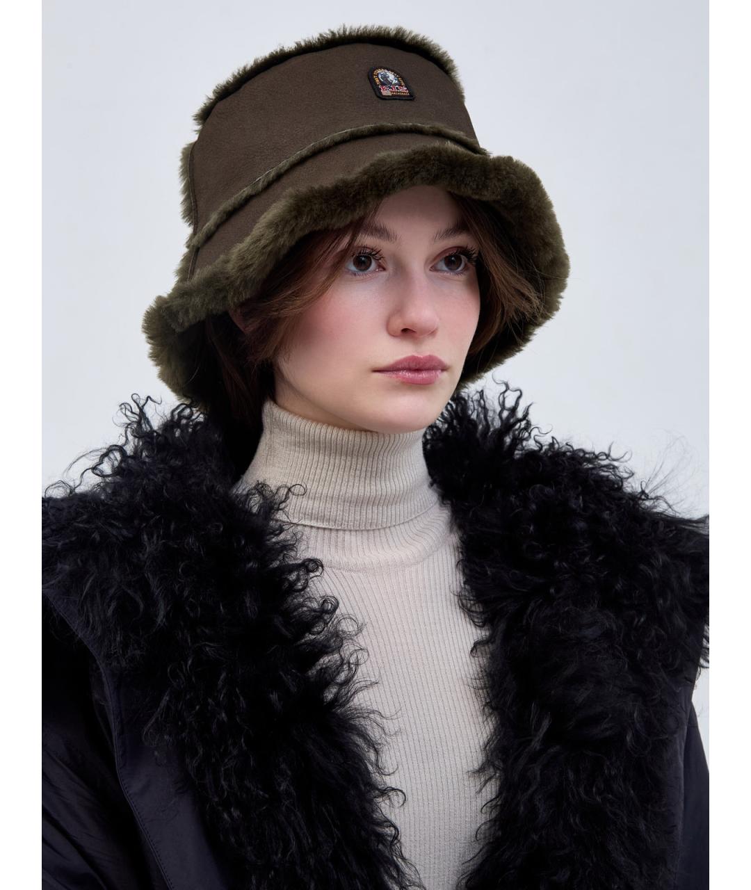 PARAJUMPERS Коричневая шерстяная шляпа, фото 2