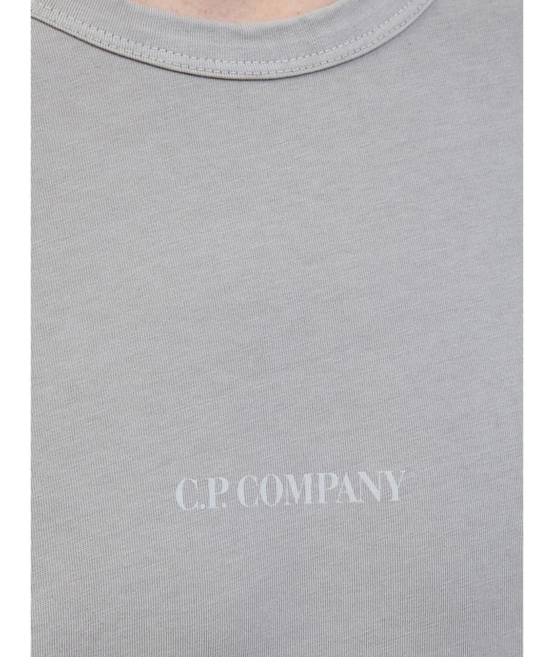 CP COMPANY Серая хлопковая футболка, фото 5
