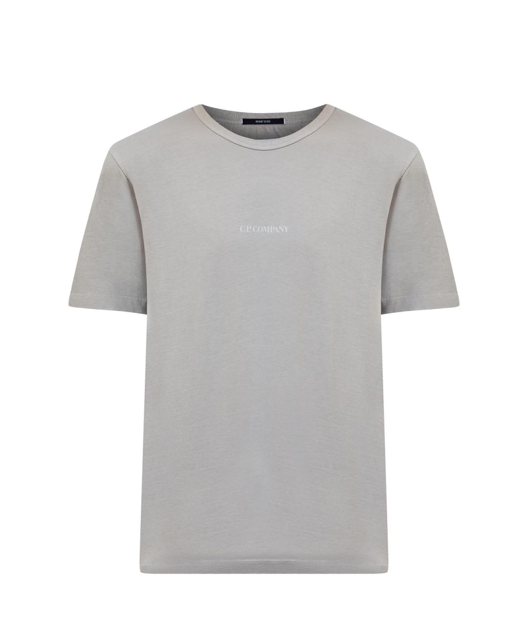 CP COMPANY Серая хлопковая футболка, фото 1