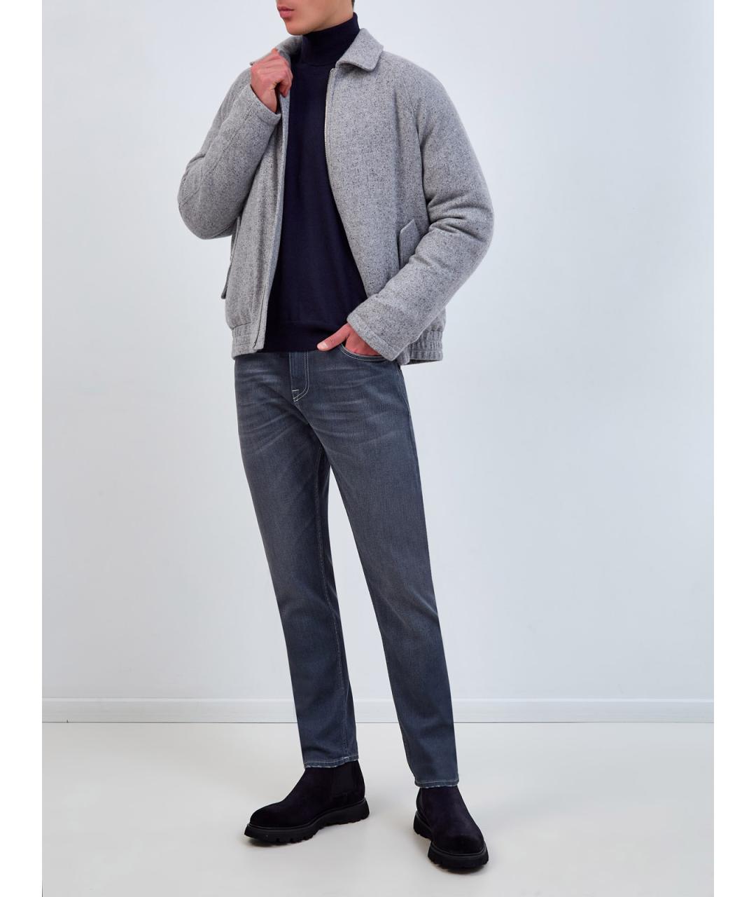 ELEVENTY Темно-синяя кашемировая водолазка, фото 2