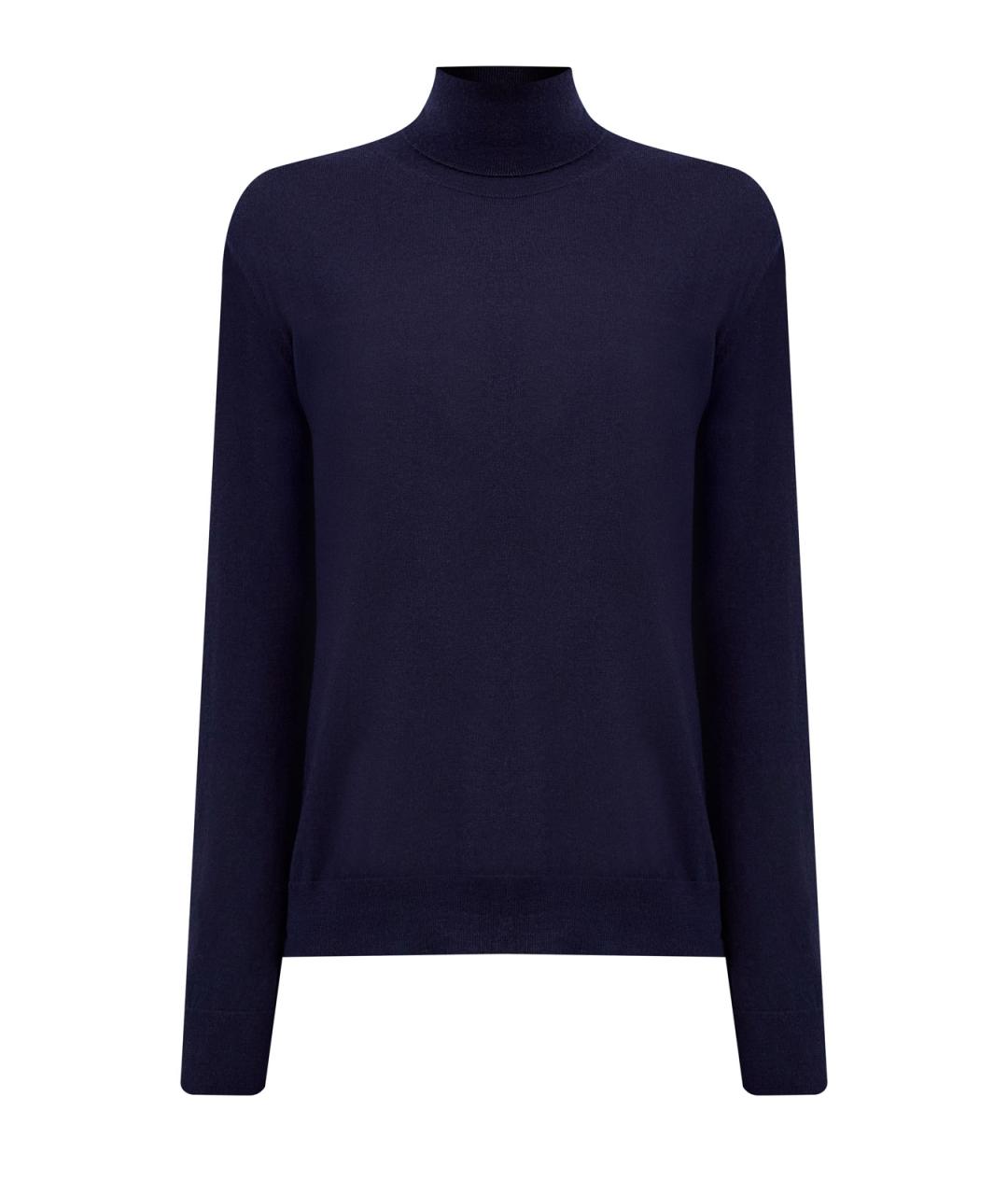 ELEVENTY Темно-синяя кашемировая водолазка, фото 1