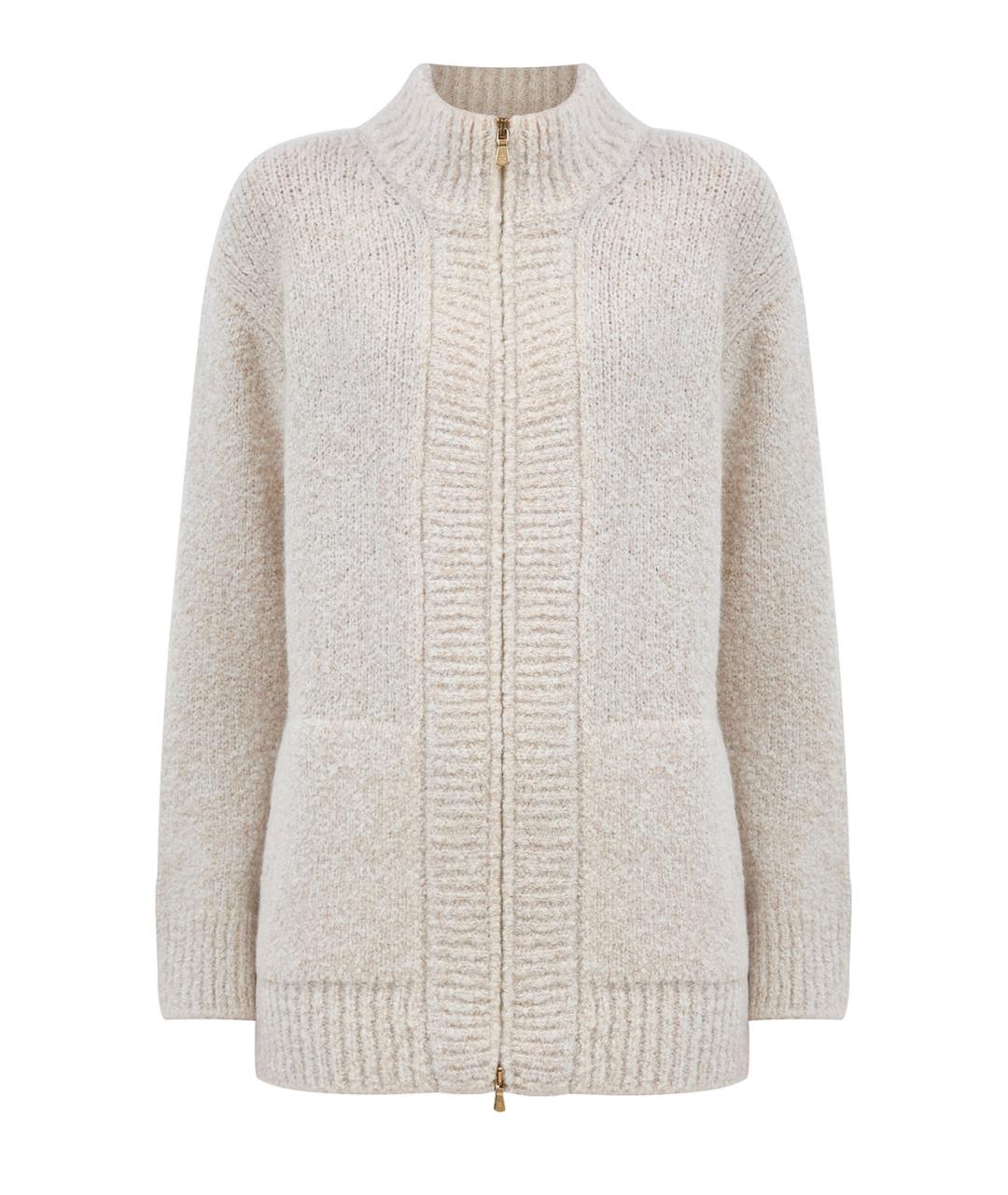 ELEVENTY Бежевый шерстяной кардиган, фото 1