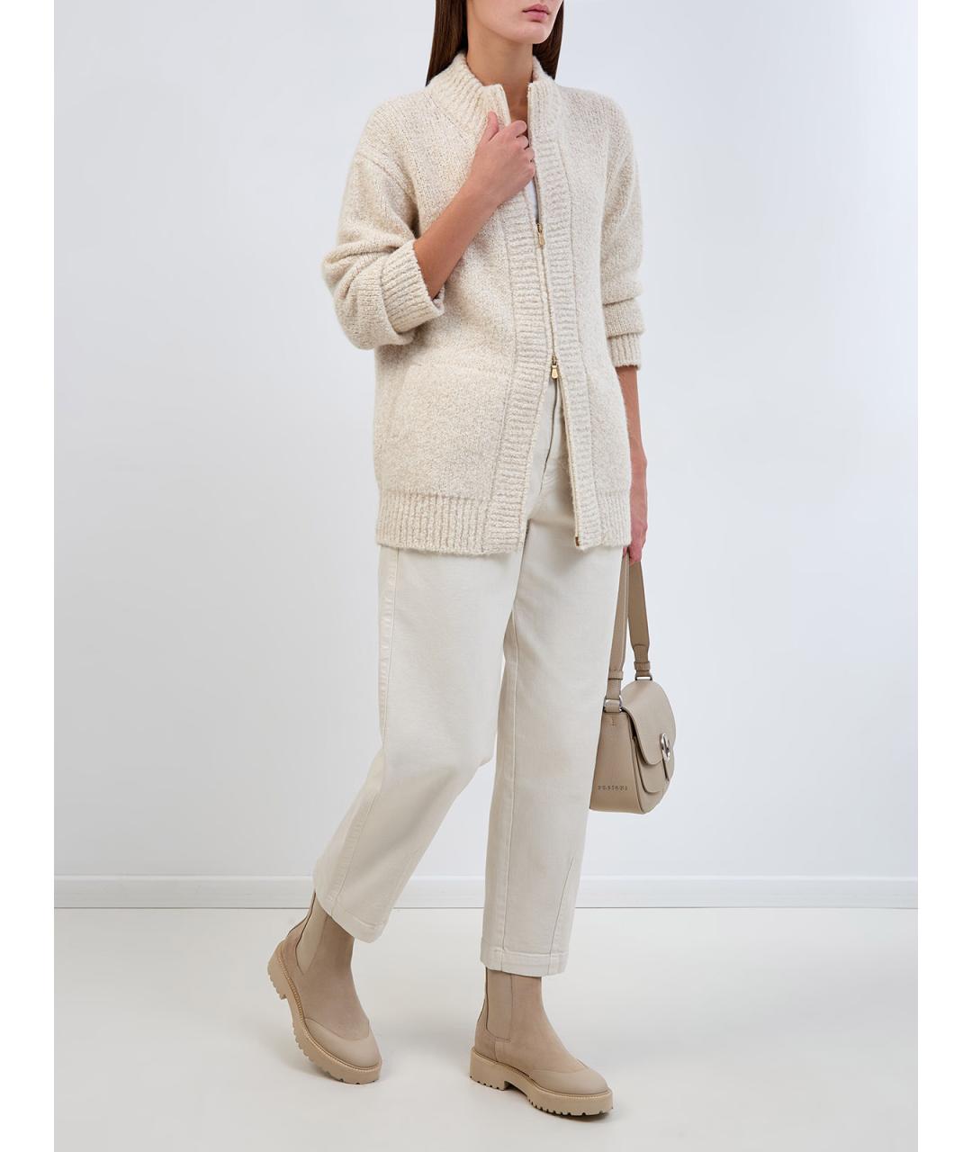 ELEVENTY Бежевый шерстяной кардиган, фото 2