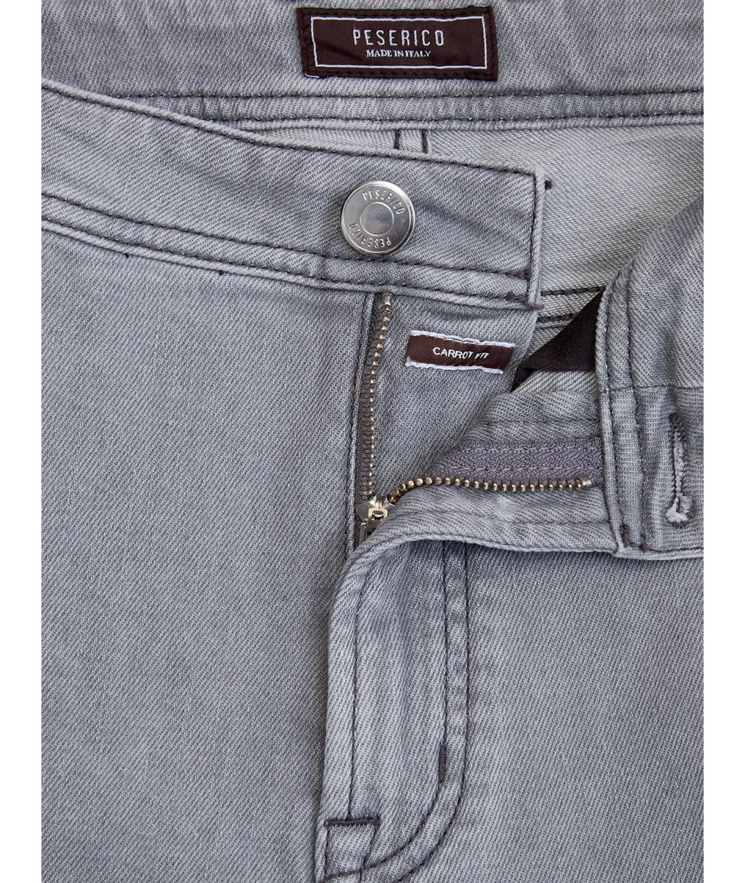 PESERICO Серые хлопковые прямые джинсы, фото 6