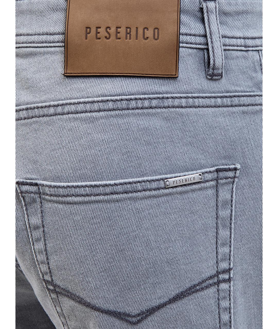 PESERICO Серые хлопковые прямые джинсы, фото 5