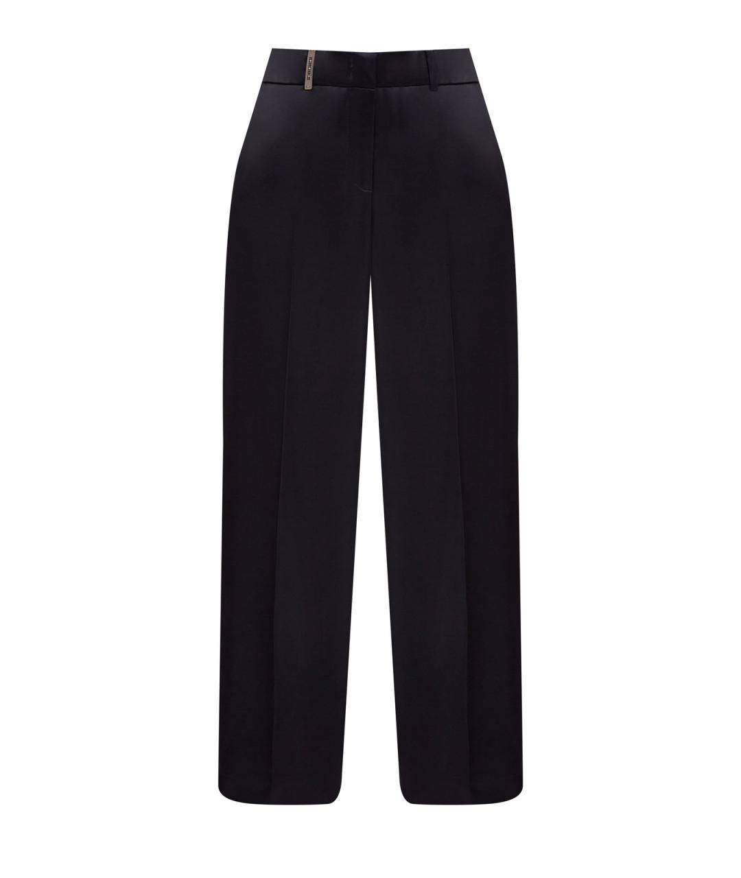 PESERICO Черные вискозные брюки широкие, фото 1