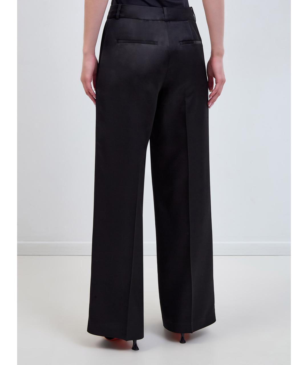PESERICO Черные вискозные брюки широкие, фото 4