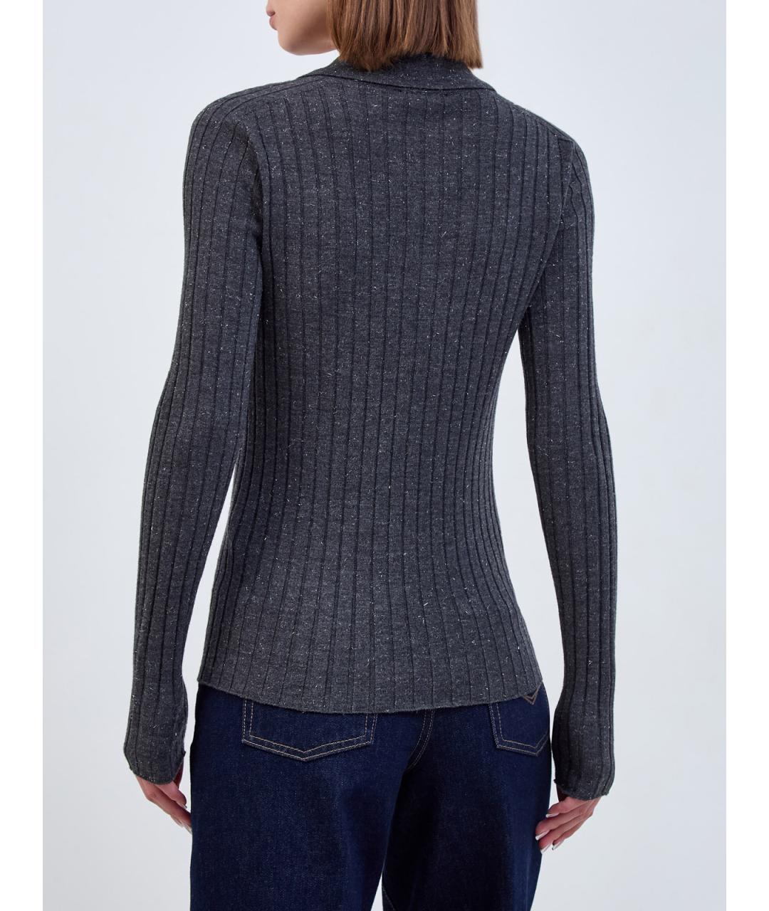 PESERICO Серый шерстяной джемпер / свитер, фото 4