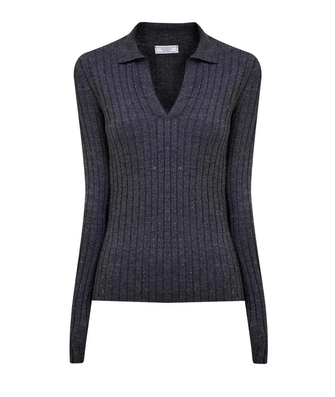 PESERICO Серый шерстяной джемпер / свитер, фото 1