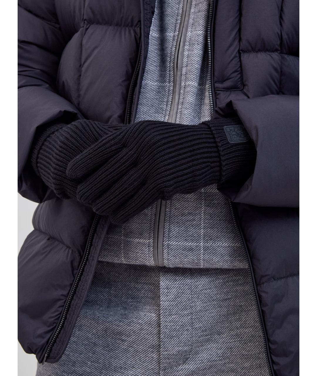 PARAJUMPERS Черные шерстяные перчатки, фото 2