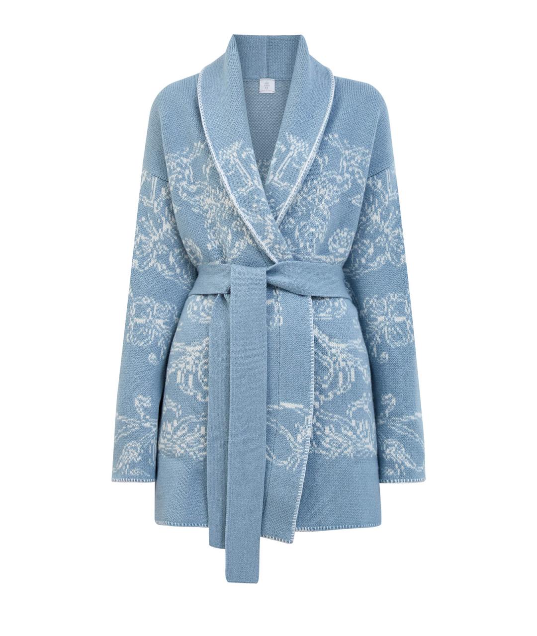 ELEVENTY Голубой кашемировый кардиган, фото 1