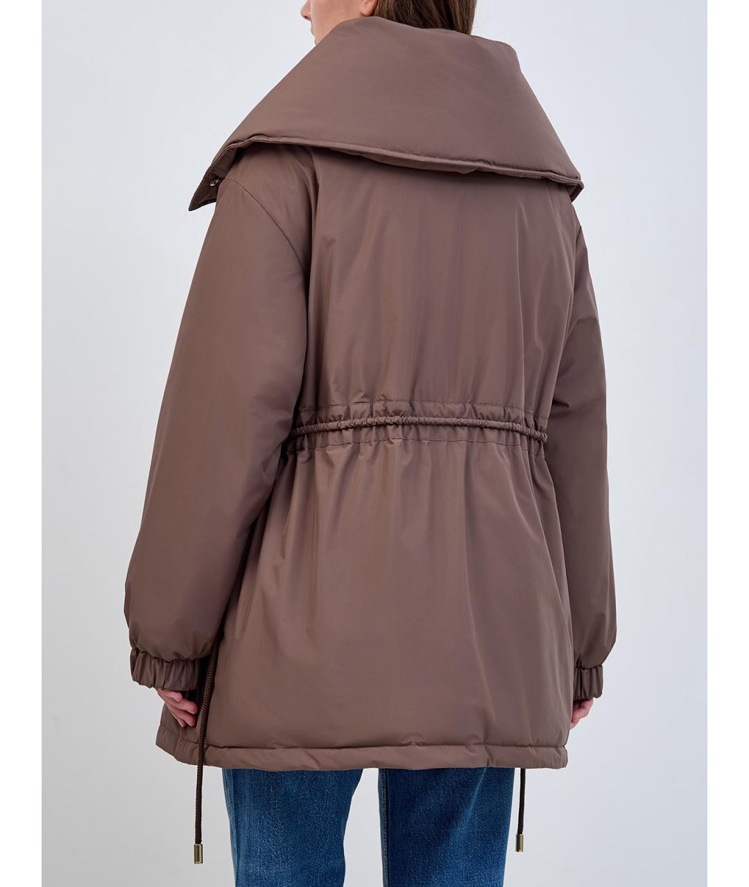 MOORER Коричневая полиэстеровая парка, фото 4