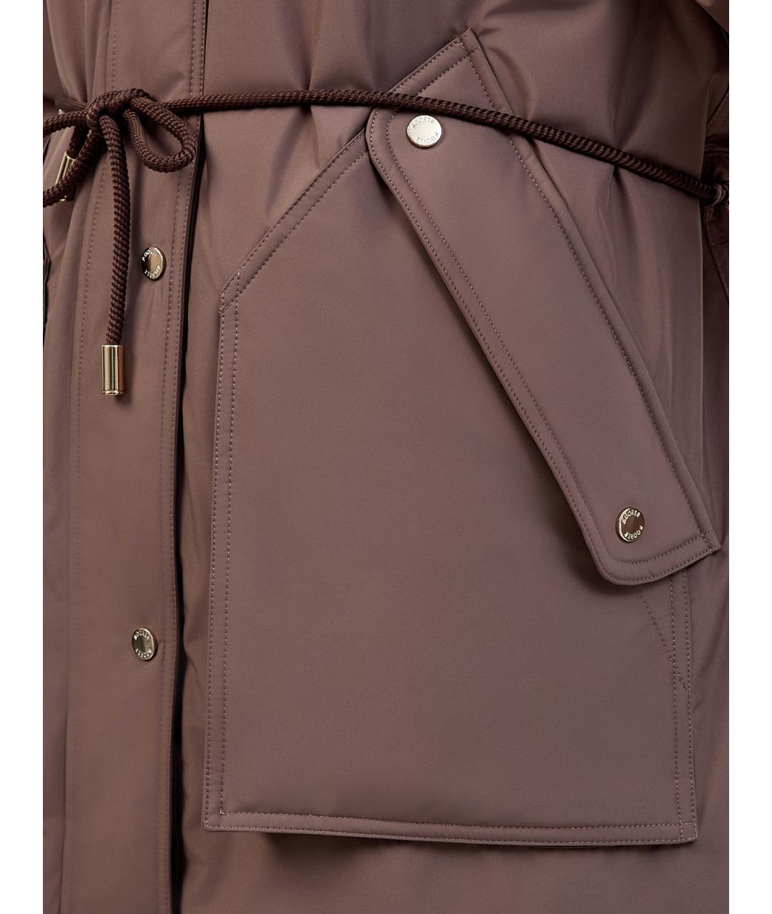 MOORER Коричневая полиэстеровая парка, фото 5
