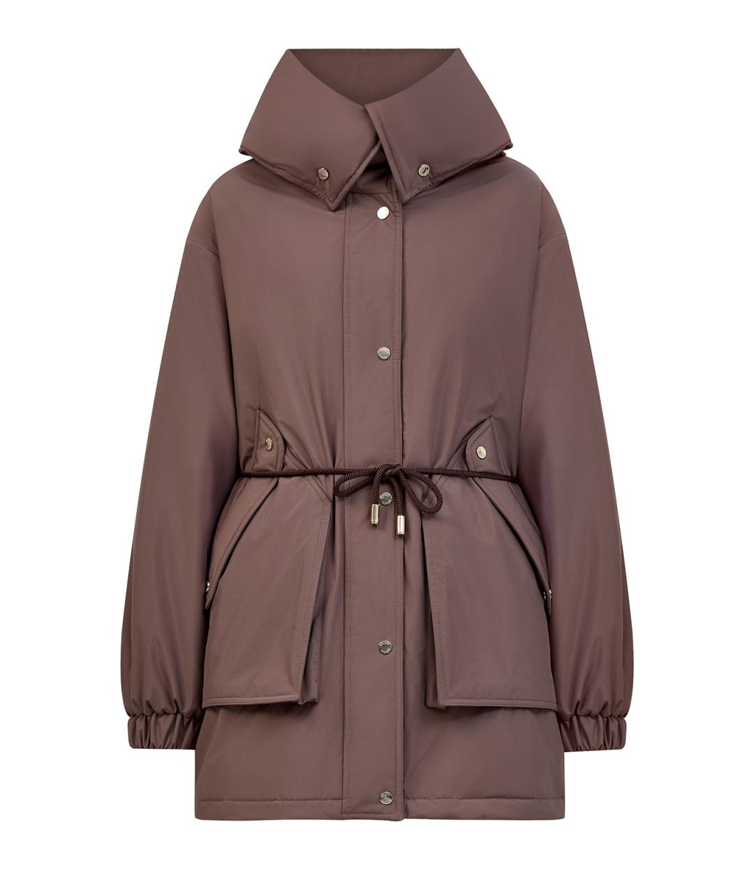 MOORER Коричневая полиэстеровая парка, фото 1