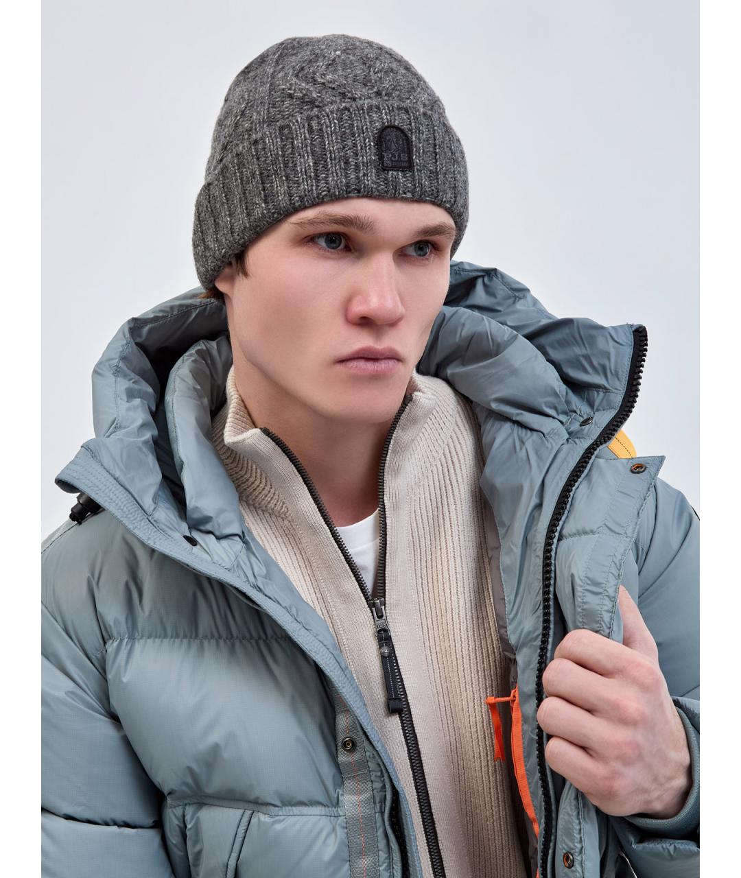 PARAJUMPERS Серая шерстяная шапка, фото 2