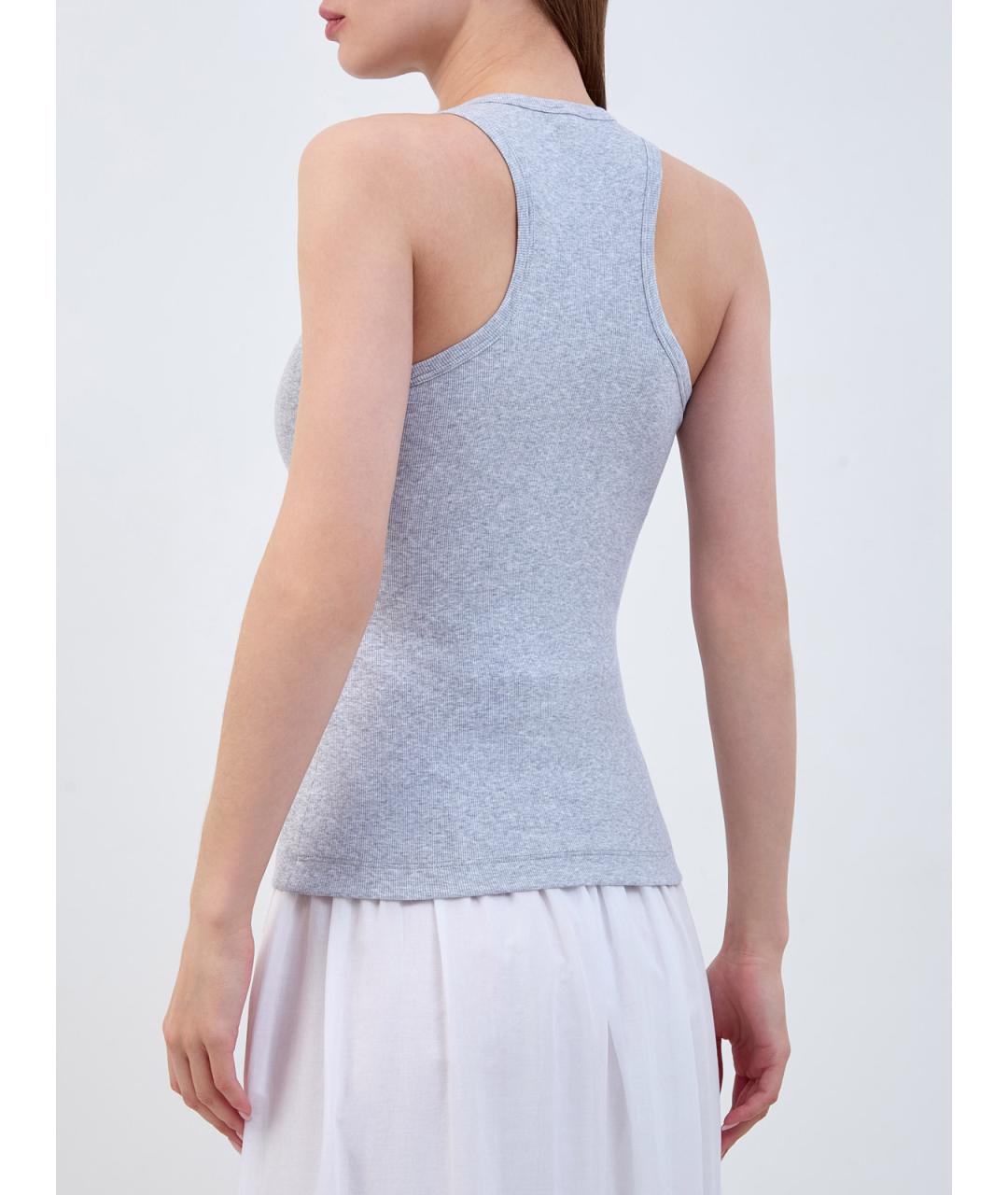 PESERICO Серая хлопковая майка, фото 4