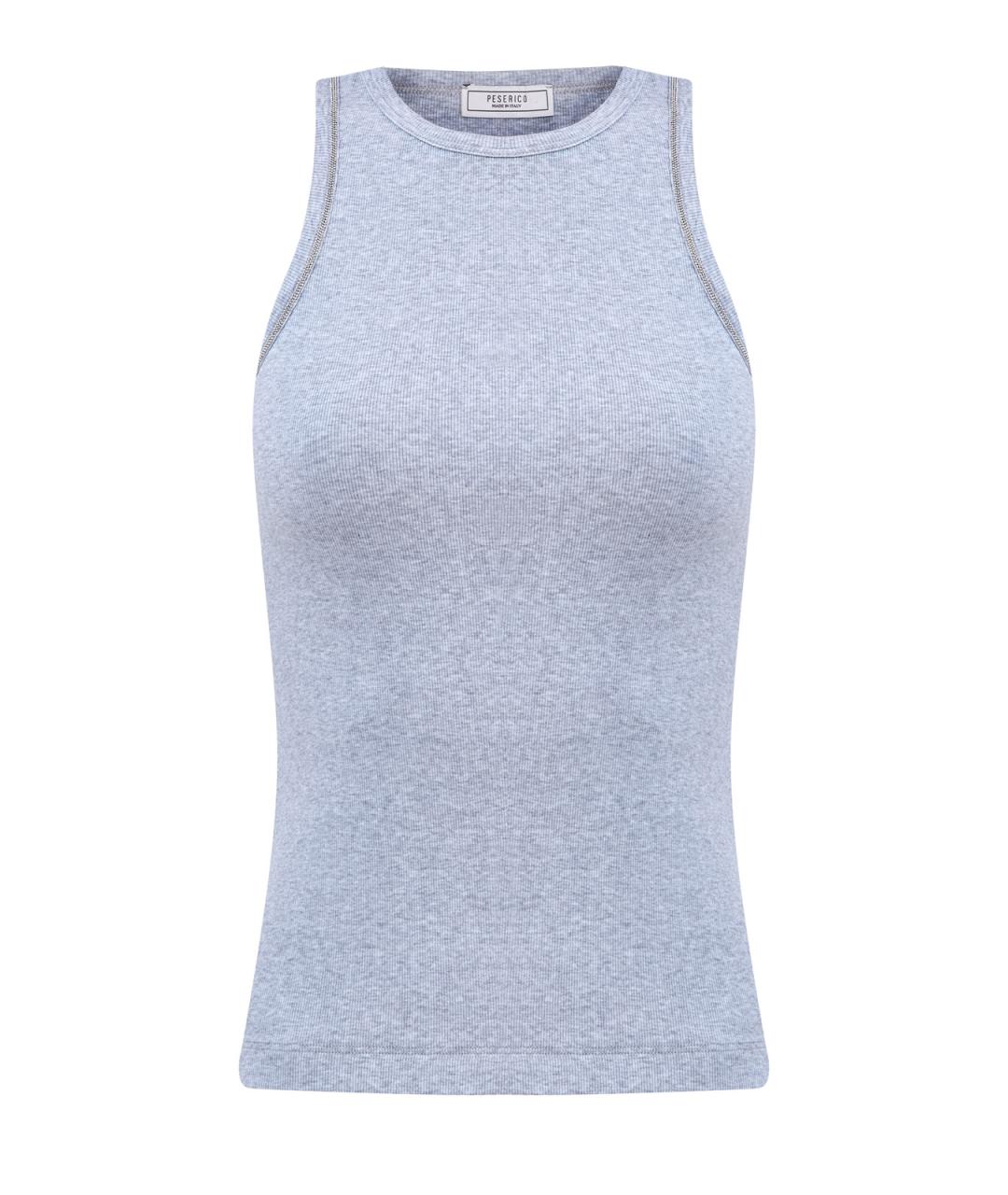 PESERICO Серая хлопковая майка, фото 1