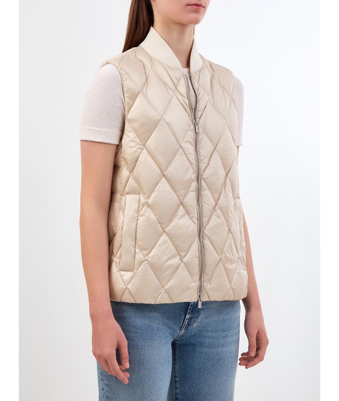 PESERICO Бежевый полиамидовый жилет, фото 3