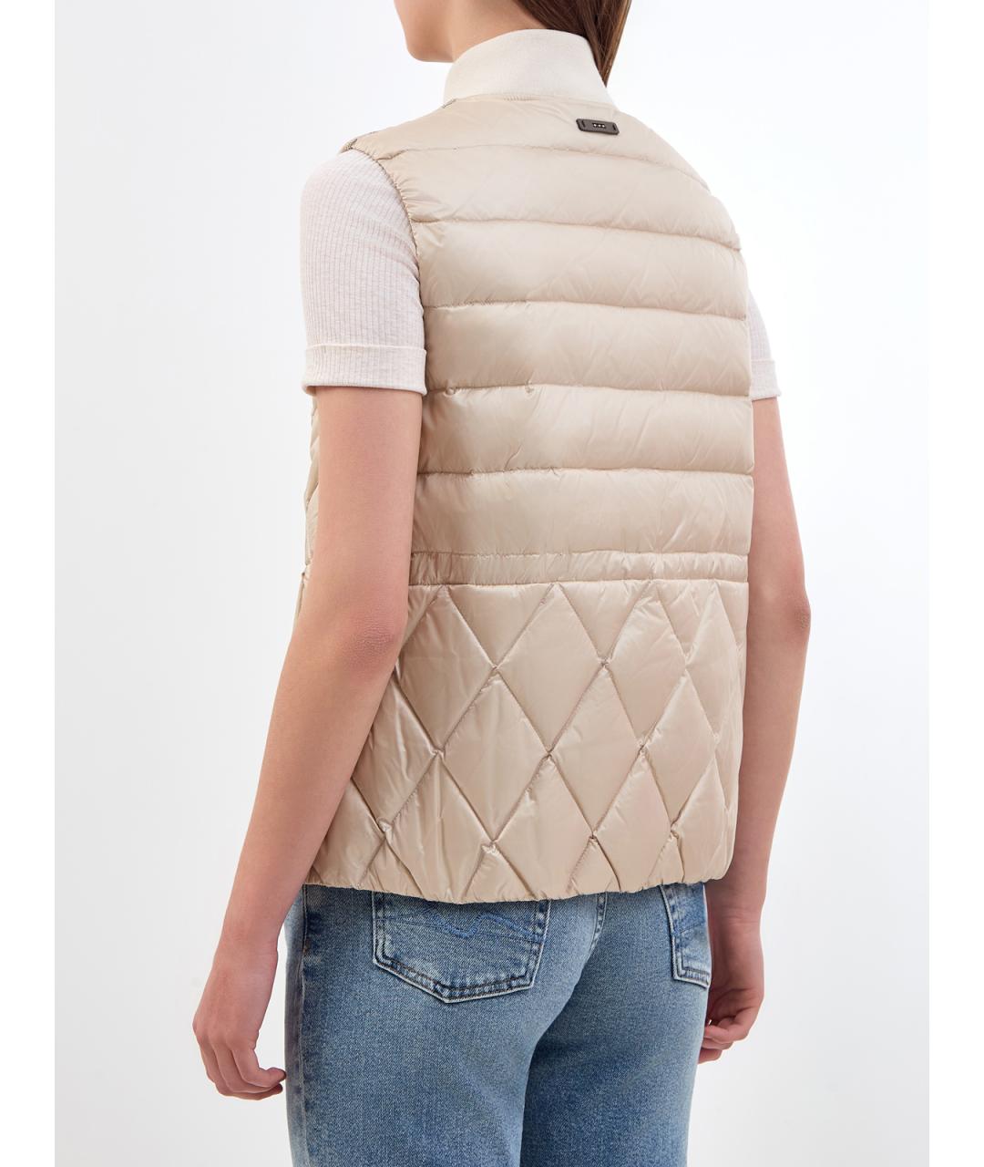 PESERICO Бежевый полиамидовый жилет, фото 4