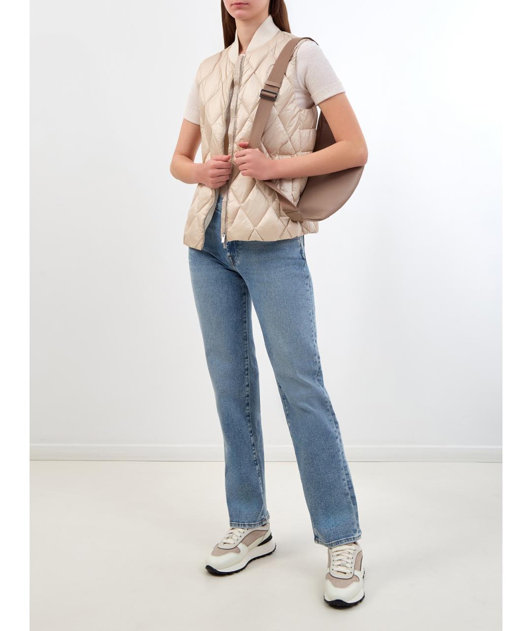 PESERICO Бежевый полиамидовый жилет, фото 2