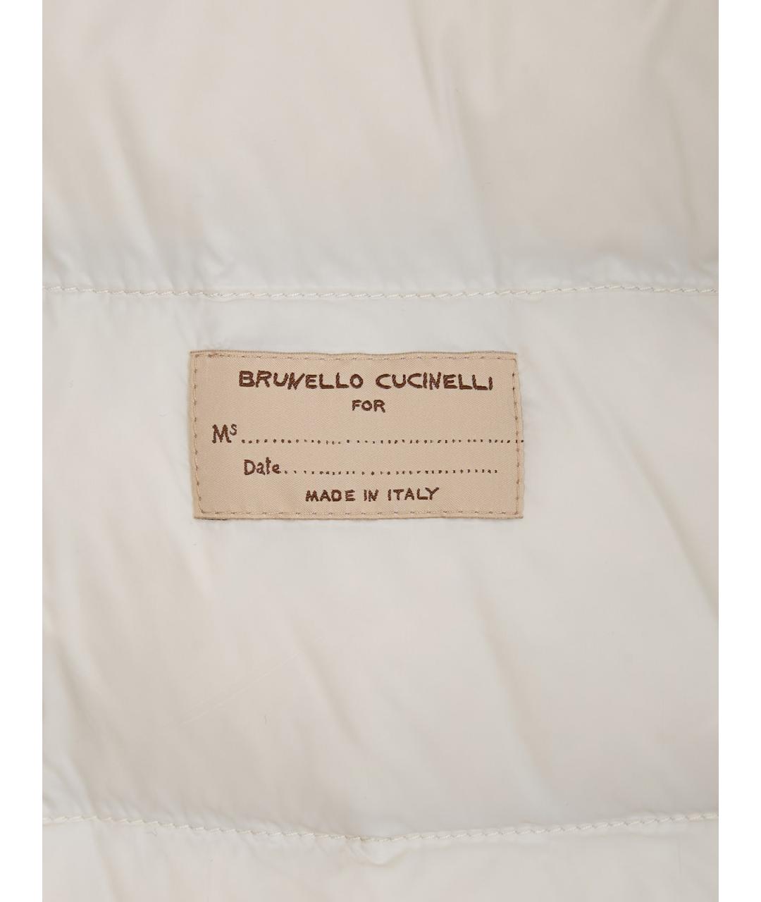 BRUNELLO CUCINELLI Коричневый полиэстеровый пуховик, фото 6