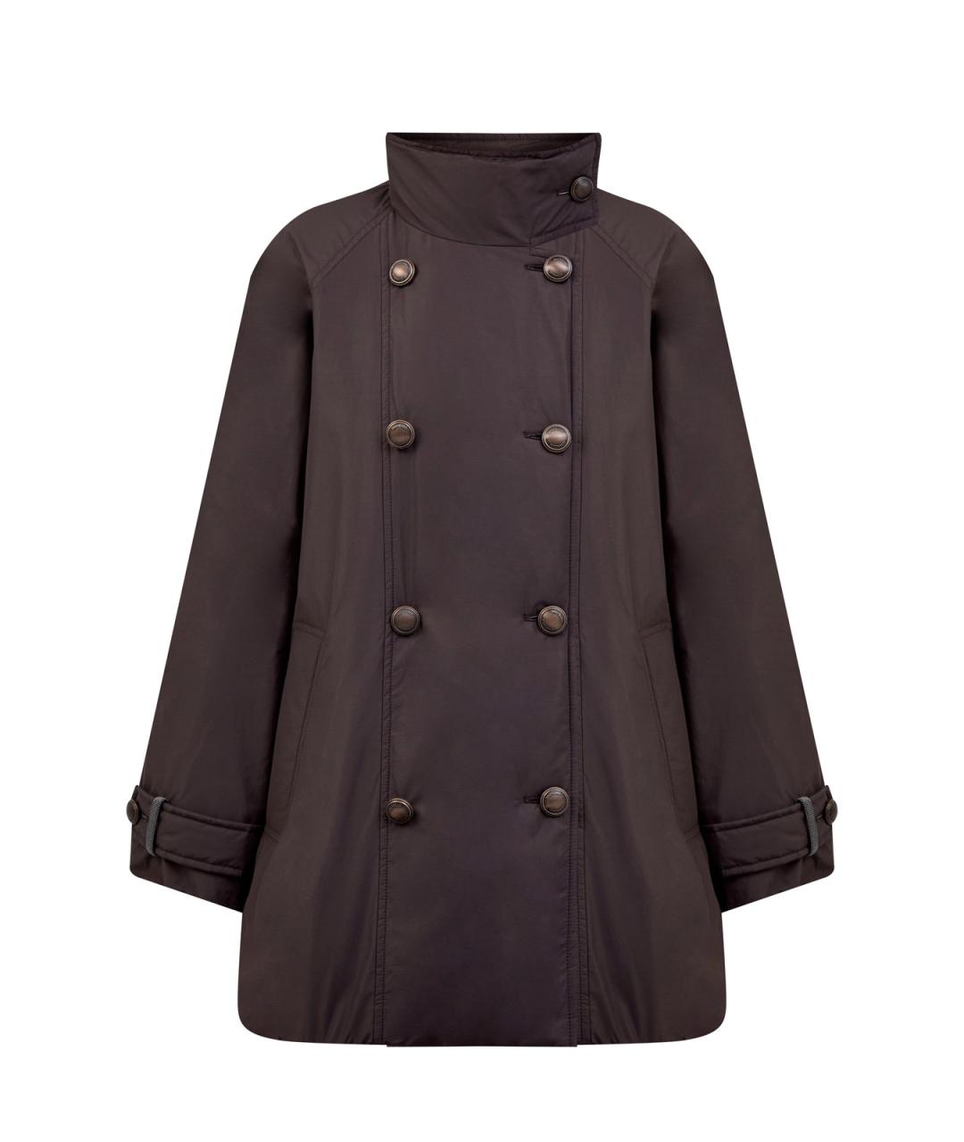 BRUNELLO CUCINELLI Коричневый полиэстеровый пуховик, фото 1