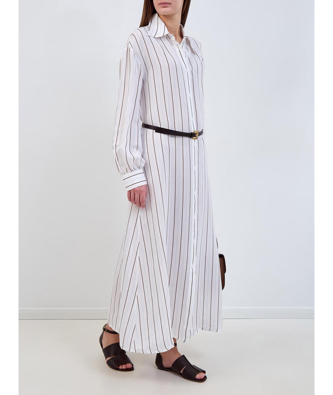 LORENA ANTONIAZZI Белое вискозное повседневное платье, фото 2