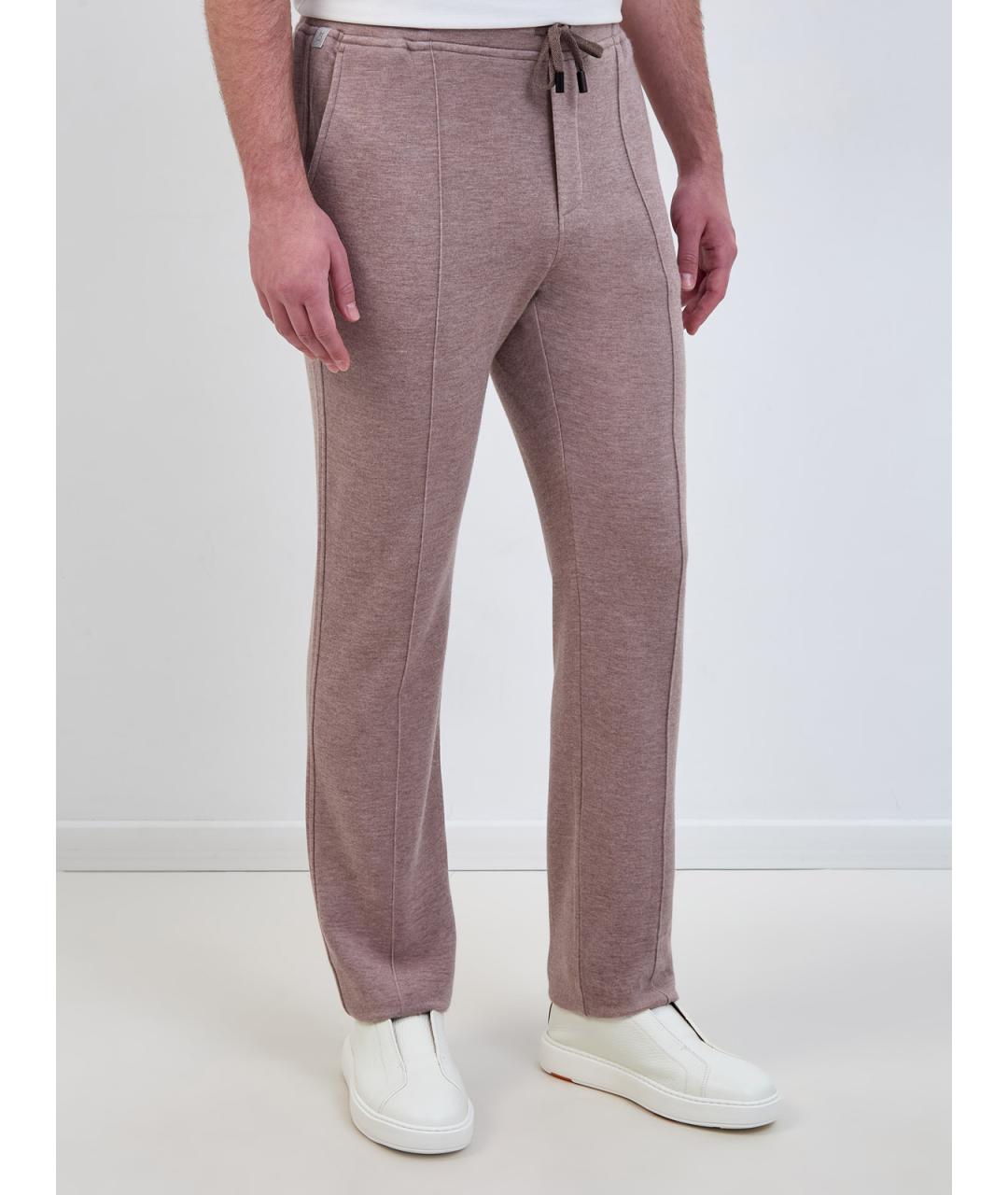 CAPOBIANCO Коричневые повседневные брюки, фото 3