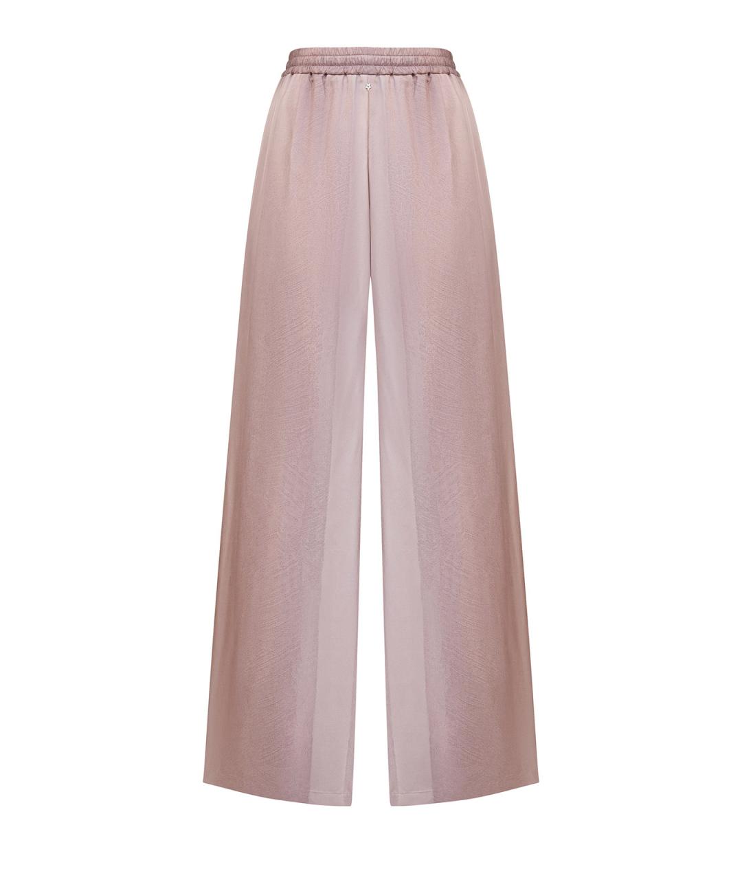 LORENA ANTONIAZZI Розовые шелковые прямые брюки, фото 2