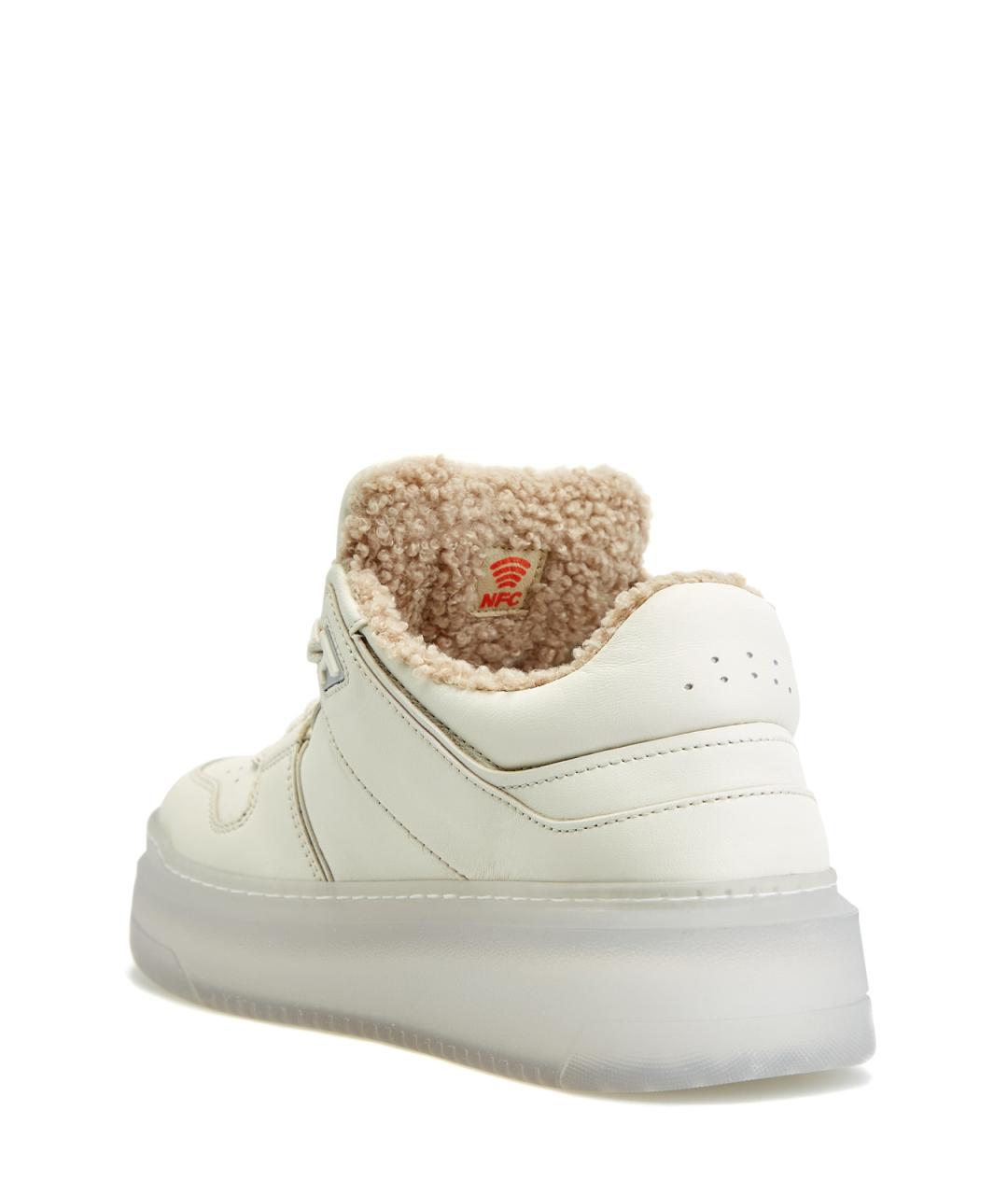 SANTONI Белые кожаные кеды, фото 3