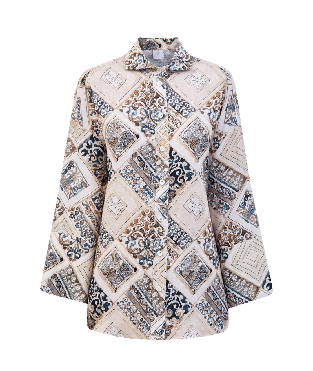 ELEVENTY Бежевая льняная рубашка, фото 1