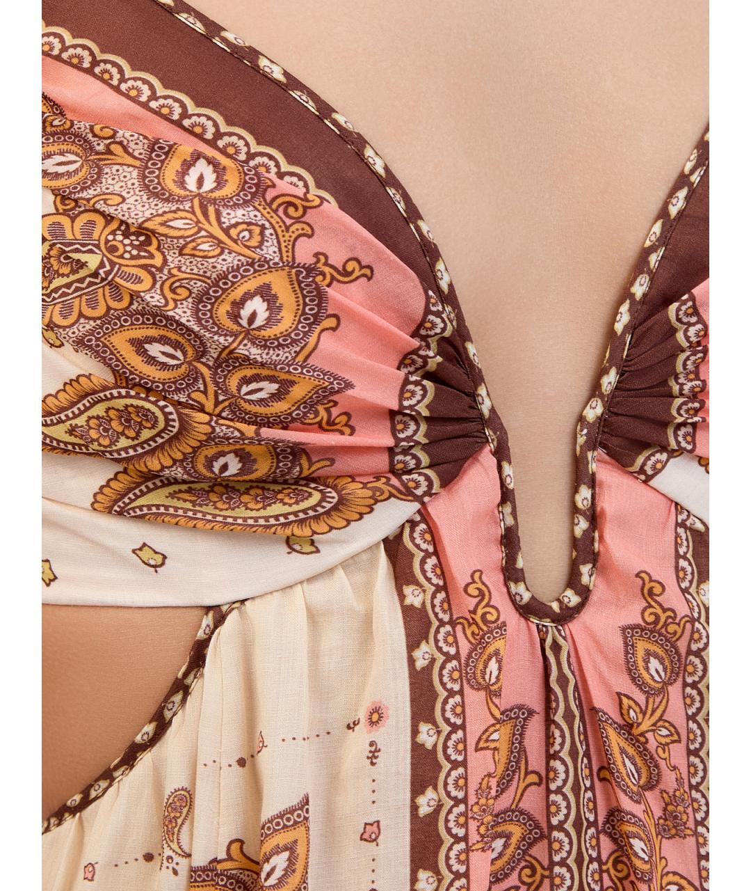 ZIMMERMANN Бежевое льняное повседневное платье, фото 5