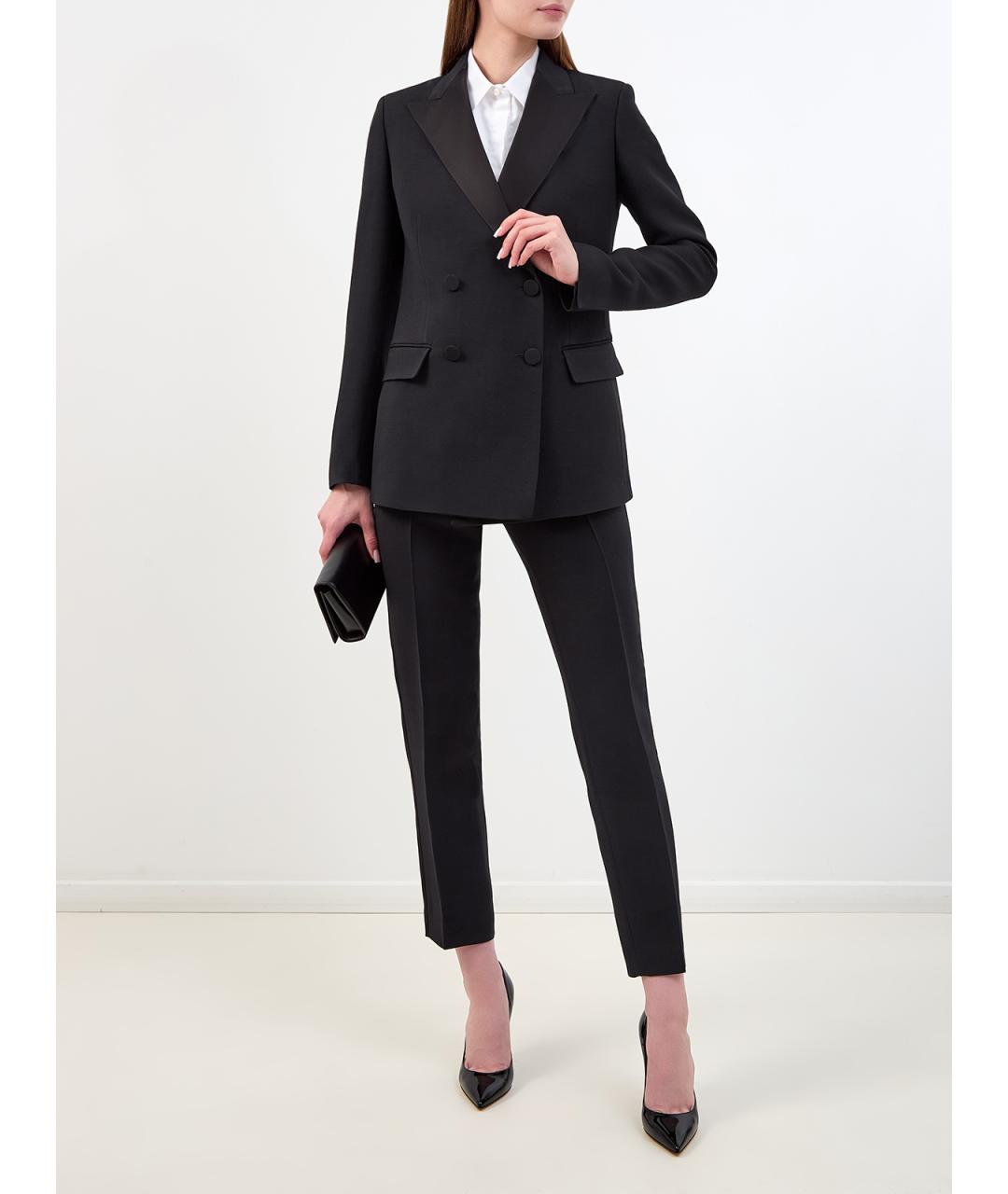 FABIANA FILIPPI Черные шерстяные брюки узкие, фото 2