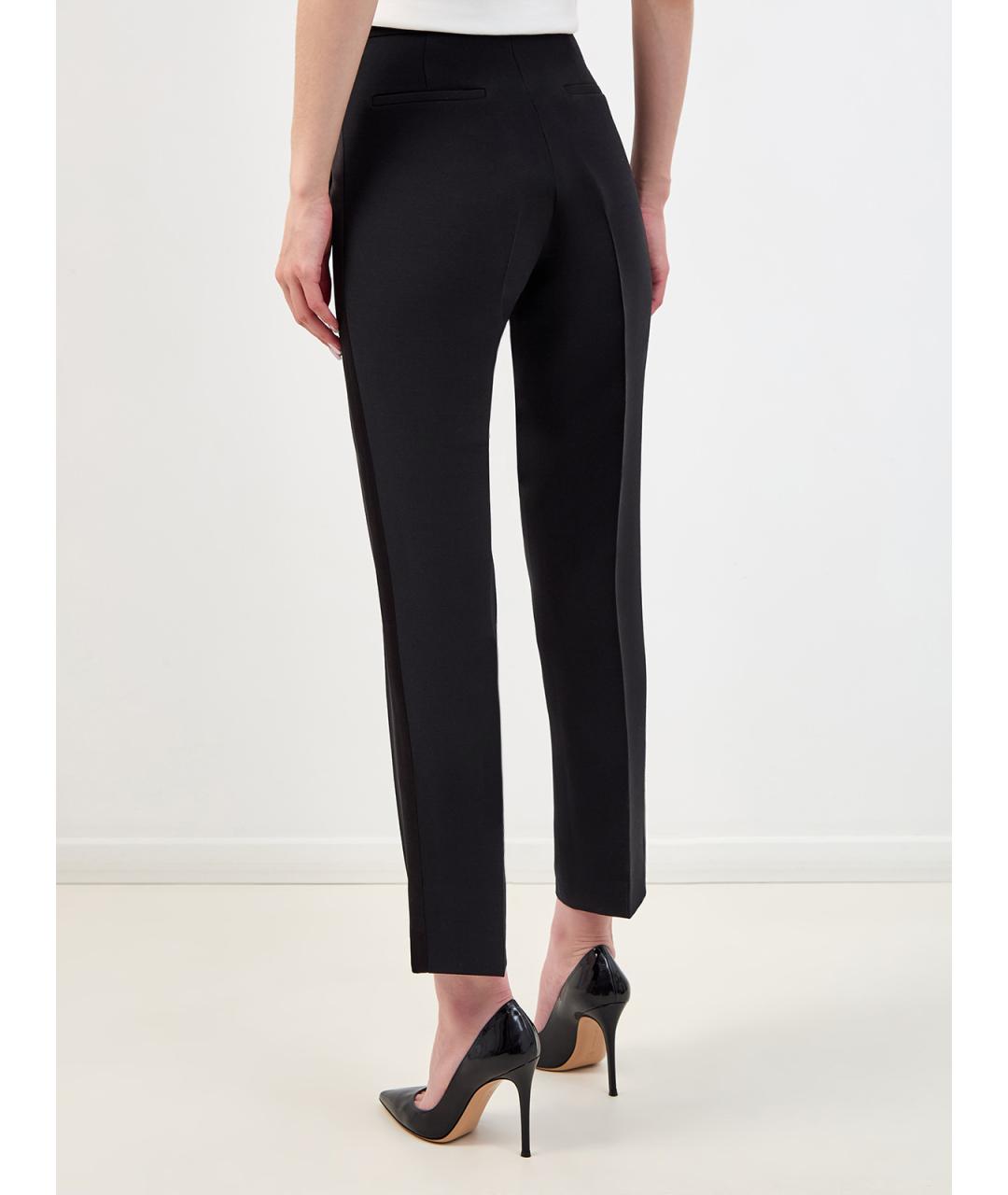FABIANA FILIPPI Черные шерстяные брюки узкие, фото 4