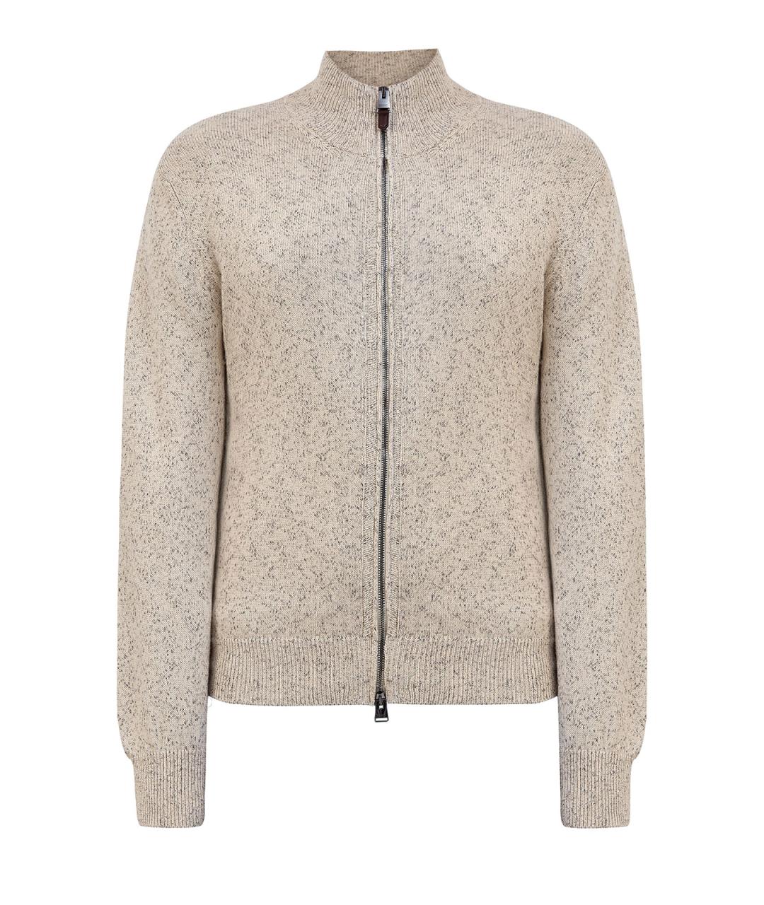 CANALI Бежевый хлопковый кардиган, фото 1