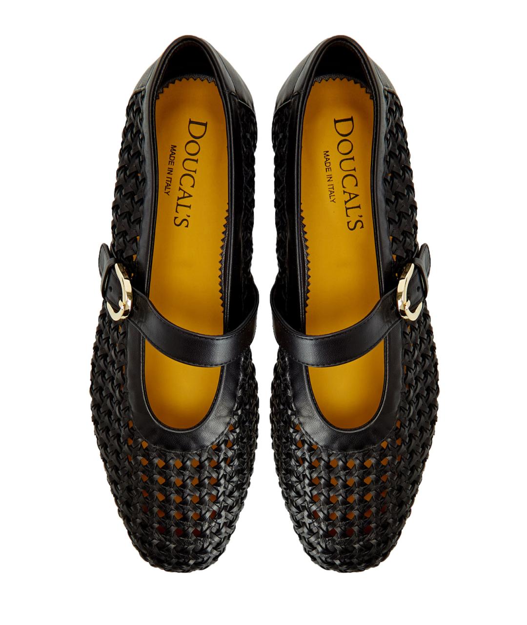 DOUCAL'S Черные кожаные балетки, фото 6