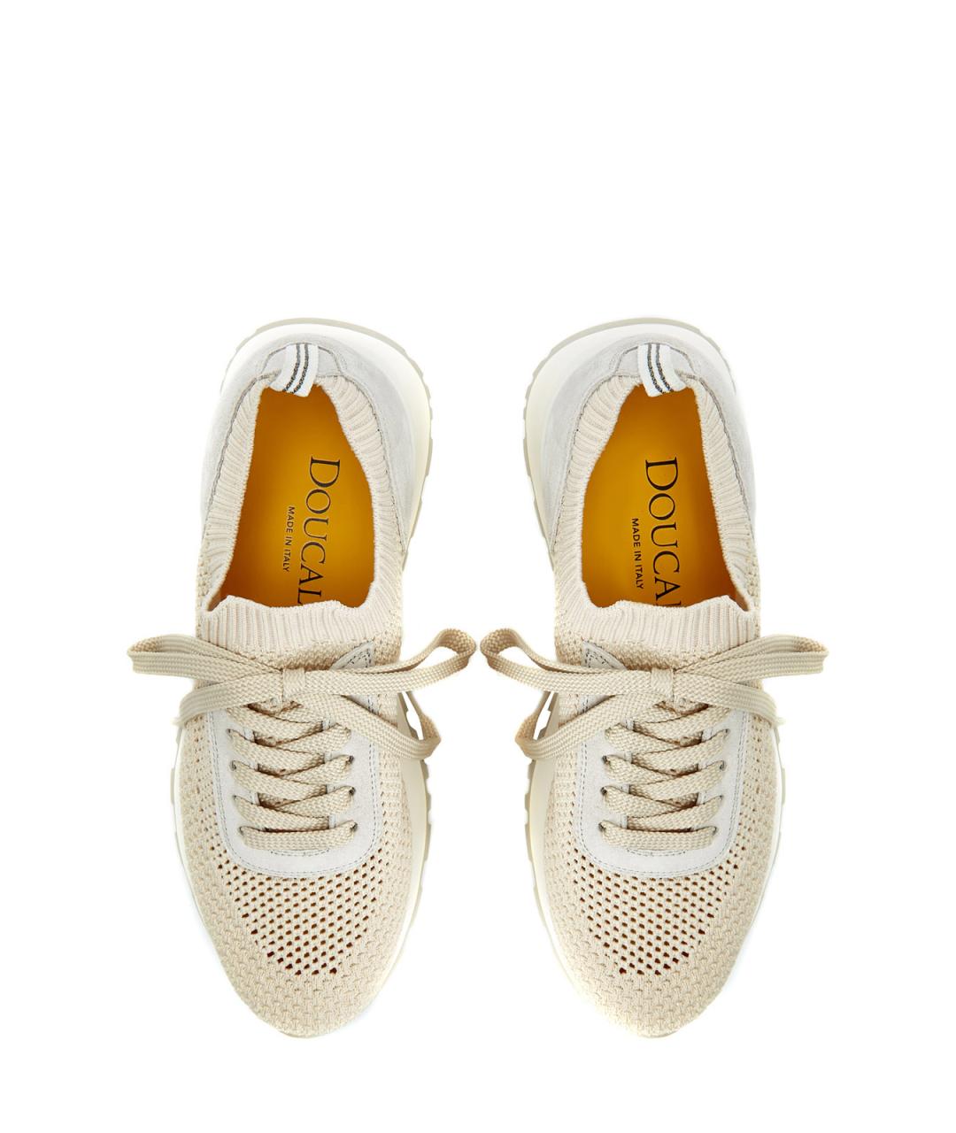 DOUCAL'S Бежевые текстильные кроссовки, фото 6